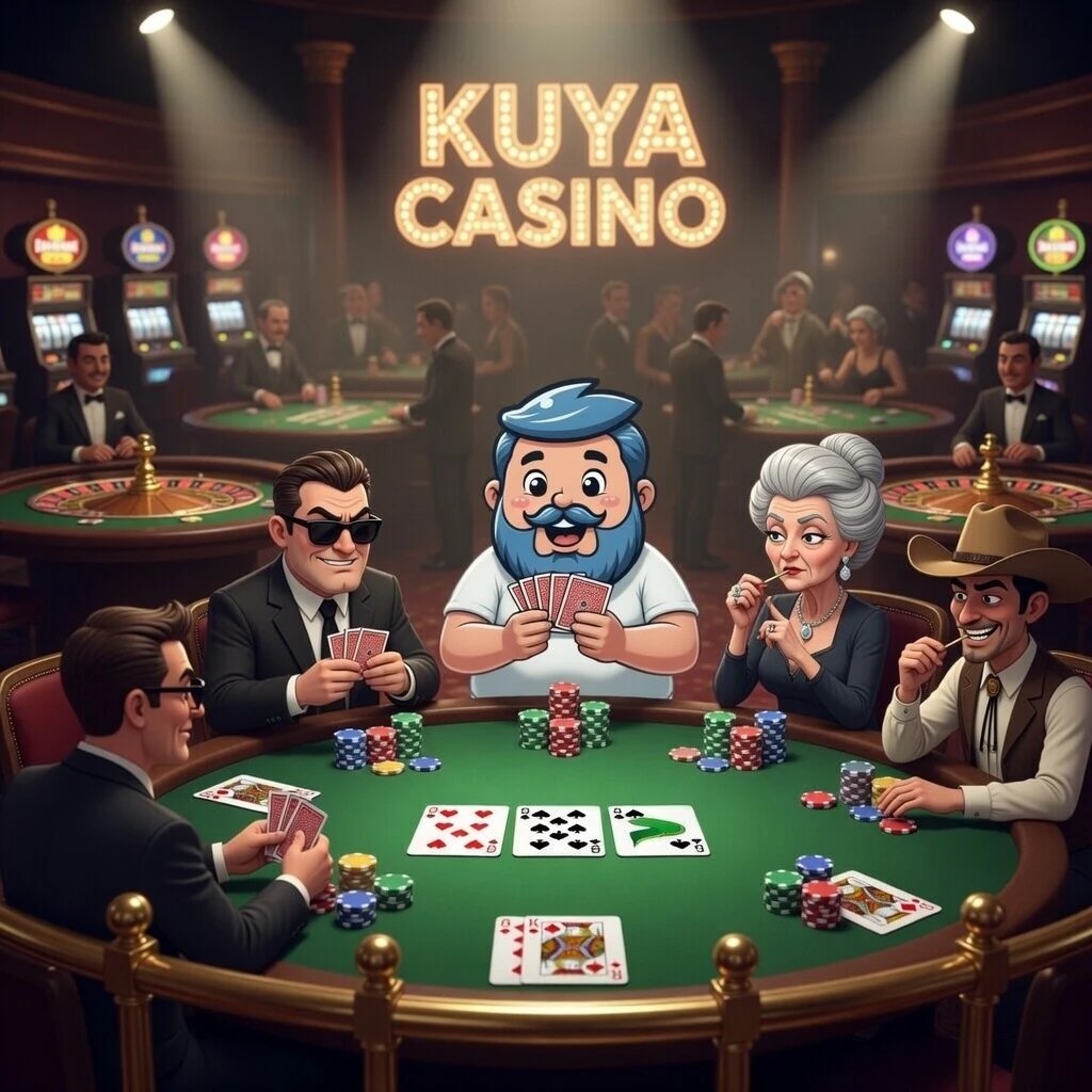 KuyaPlay fish shooting game screen showing underwater scene with colorful fish, cannons, and multiplier display